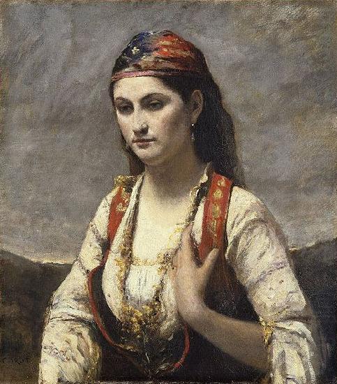 Jean-Baptiste Camille Corot The Young Woman of Albano (L'Albanaise) oil painting picture